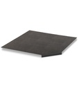 [391G23] Copertura in acciaio gommato per piano in Multiplex ad angolo, L608 x P608 x H27 mm