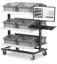 [BINCART1080] Carrello picking con braccio estensibile porta monitor e tastiera