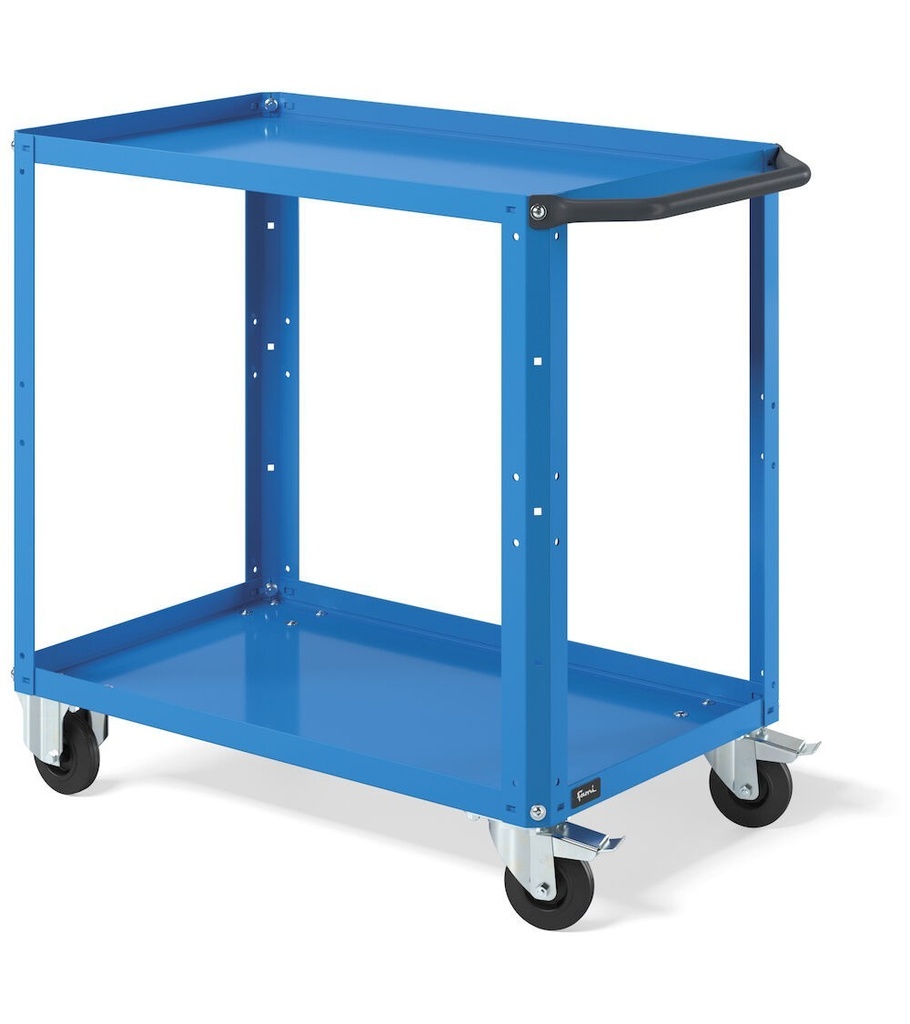 Carrello smontato con ruote – Blu (RAL 5012) – foto 2