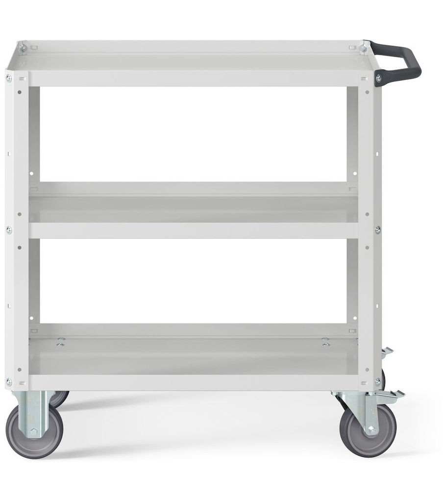 Carrello smontato con ruote Clever – 908 × 515 × 846 mm, Grigio chiaro (RAL 7035) – foto 2