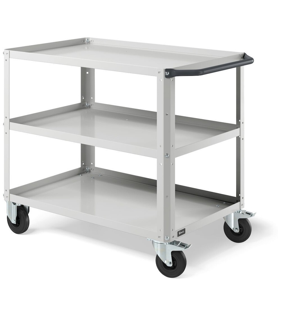 [CLEVER1005] Carrello Clever Large con piano in acciaio aggiuntivo – Grigio chiaro (RAL 7035)
