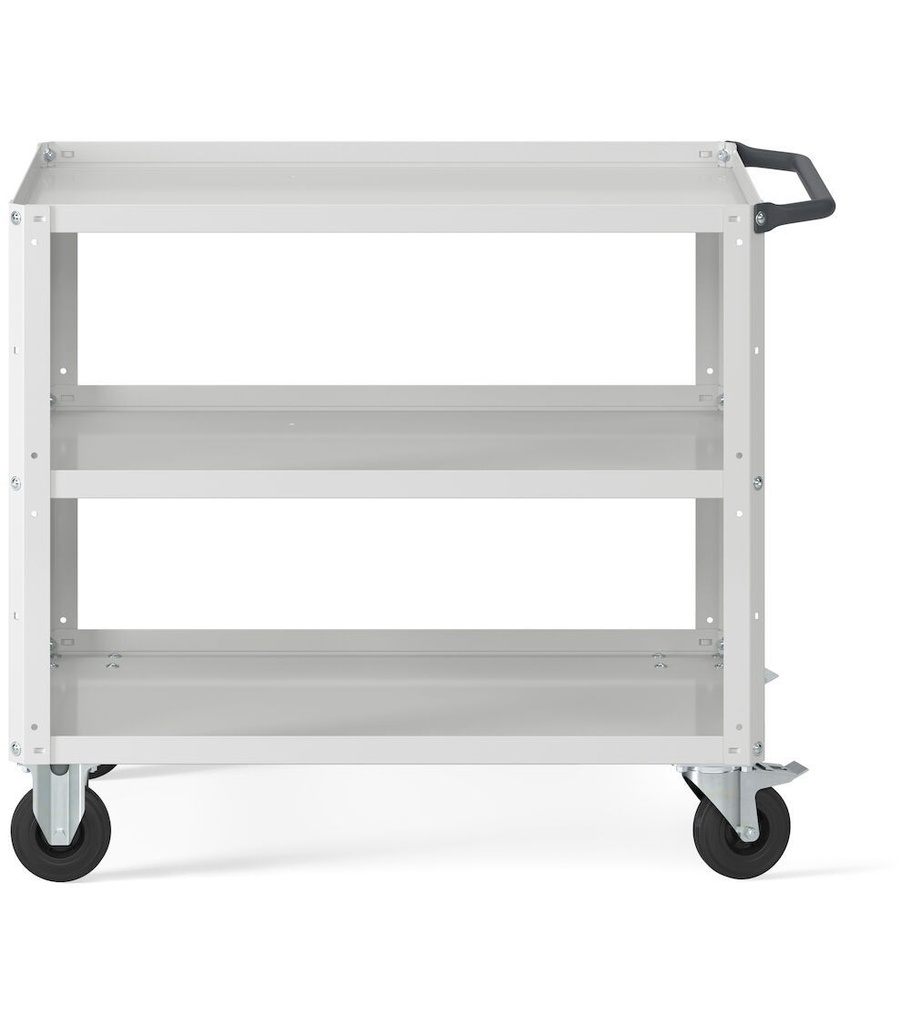 Carrello Clever Large con piano in acciaio aggiuntivo – Grigio chiaro (RAL 7035) – foto 2