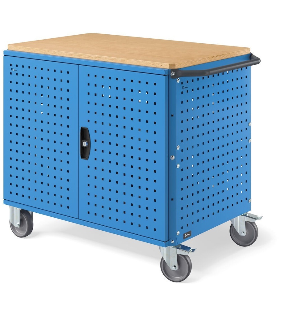 [CLEVER1018] Carrello smontato con ruote Clever – 1030 × 655 × 868 mm, Blu (RAL 5012)
