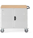 Carrello smontato con ruote Clever – 1030 × 655 × 868 mm, Grigio chiaro (RAL 7035) – foto 3