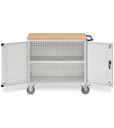 Carrello smontato con ruote Clever – 1030 × 655 × 868 mm, Grigio chiaro (RAL 7035) – foto 4