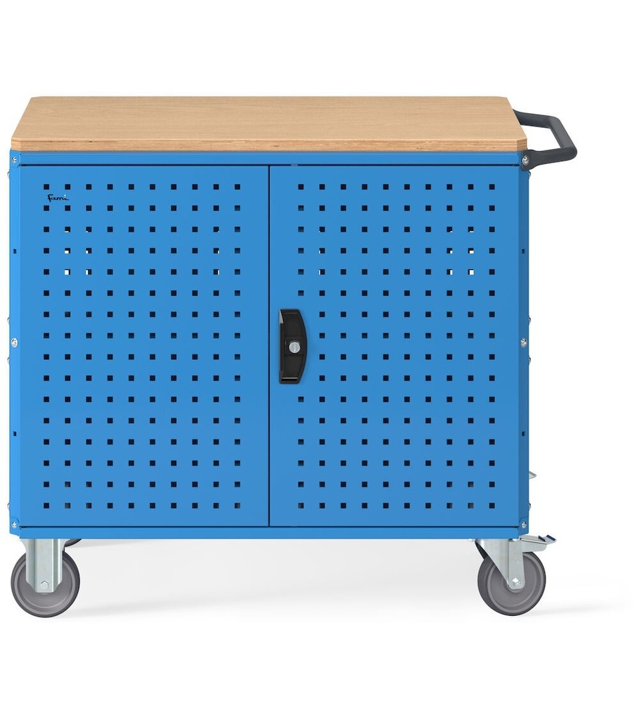 Carrello smontato con ruote Clever – 1030 × 655 × 868 mm, Blu (RAL 5012) – foto 4