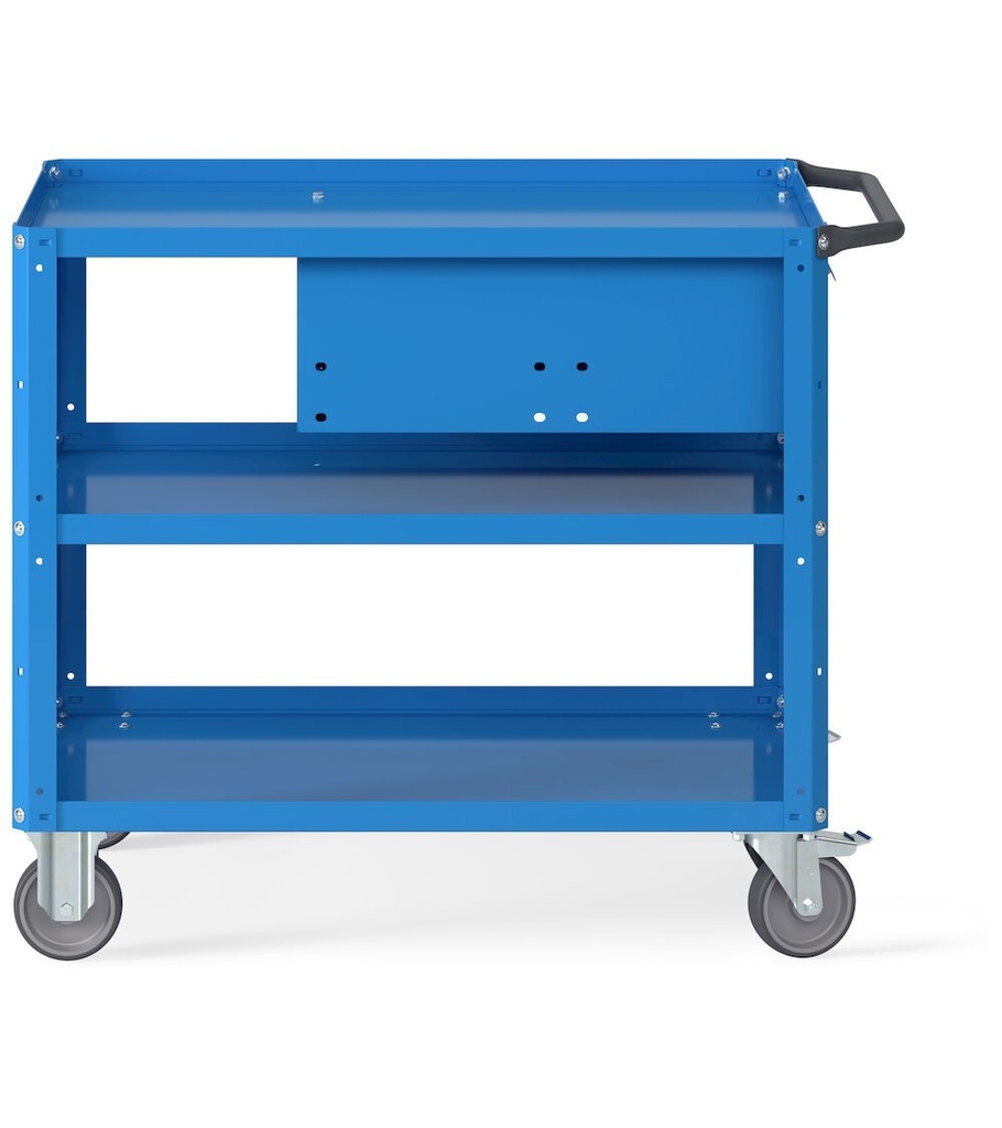 Carrello smontato con ruote Clever – 1028 × 615 × 846 mm, Blu (RAL 5012) – foto 2