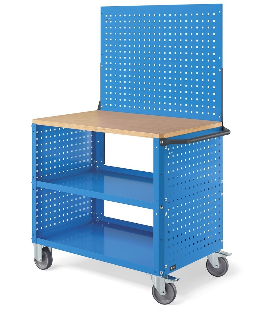 [CLEVER1022] Carrello smontato con ruote Clever – 1030 × 633 × 1538 mm, Blu (RAL 5012)