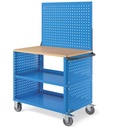 [CLEVER1022] Carrello smontato con ruote Clever – 1030 × 633 × 1538 mm, Blu (RAL 5012)
