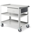 Carrello smontato con ruote Clever – 1028 × 615 × 846 mm, Grigio chiaro + Grigio antracite (RAL 7035+7016) – foto 2