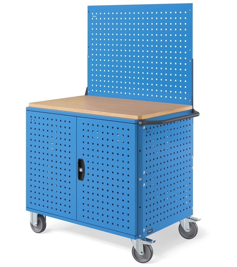 [CLEVER1024] Carrello smontato con ruote Clever – 1030 × 658 × 1538 mm, Blu (RAL 5012)