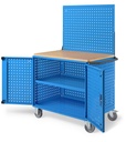 Carrello smontato con ruote Clever – 1030 × 658 × 1538 mm, Blu (RAL 5012) – foto 2