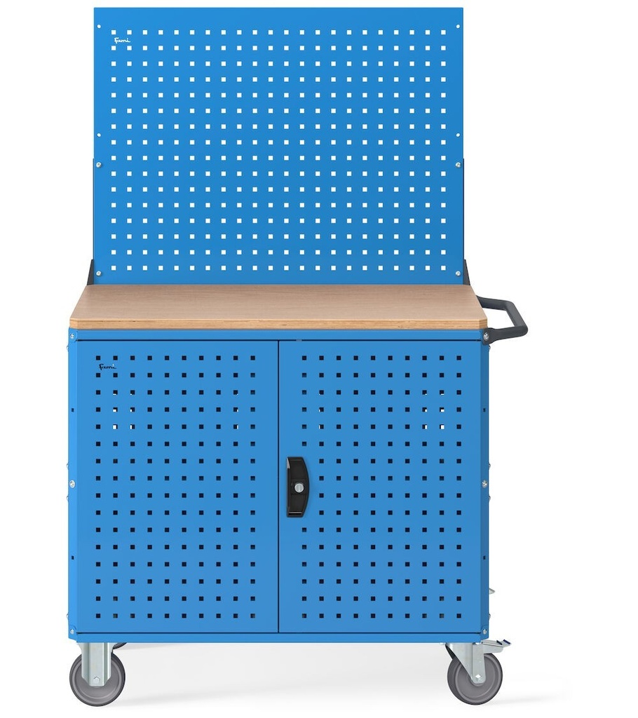 Carrello smontato con ruote Clever – 1030 × 658 × 1538 mm, Blu (RAL 5012) – foto 3