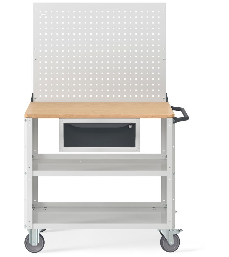 Carrello smontato con ruote Clever – 1028 × 654 × 1538 mm, Grigio chiaro + Grigio antracite (RAL 7035+7016) – foto 2