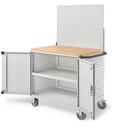 Carrello smontato con ruote Clever – 1030 × 658 × 1538 mm, Grigio chiaro (RAL 7035) – foto 2