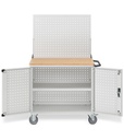 Carrello smontato con ruote Clever – 1030 × 658 × 1538 mm, Grigio chiaro (RAL 7035) – foto 4
