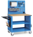 [CLEVER1028] Carrello smontato con ruote Clever – 1347 × 633 × 1538 mm, Blu (RAL 5012)