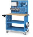 Carrello smontato con ruote Clever – 1347 × 633 × 1538 mm, Blu (RAL 5012) – foto 2