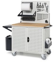 [CLEVER1029] Carrello smontato con ruote Clever – 1347 × 658 × 1538 mm, Grigio chiaro (RAL 7035)