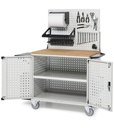 Carrello smontato con ruote Clever – 1347 × 658 × 1538 mm, Grigio chiaro (RAL 7035) – foto 2