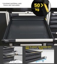 Cassettiera Master DE con 9 cassetti 9x100 – H 1000 mm – Grigio chiaro (RAL 7035) – foto 2