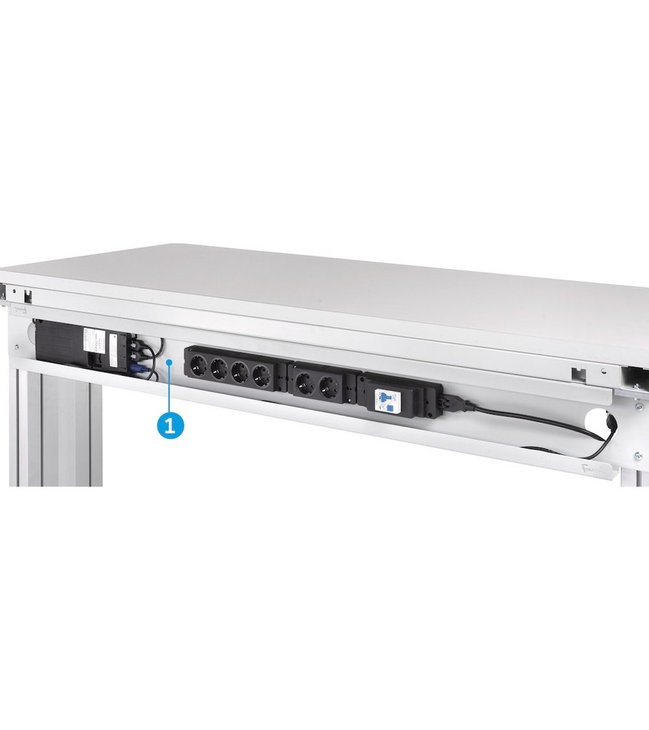 Postazione di lavoro Dynamic – Grigio chiaro + Grigio antracite (RAL 7035+7016) – 1497 × 780 × 1983/2383 mm – foto 5