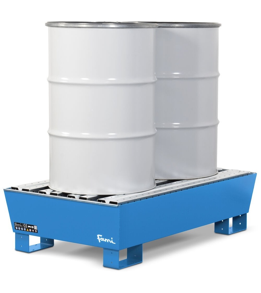 Vasca conica di raccolta capacità 200 L – Blu (RAL 5012) – foto 2