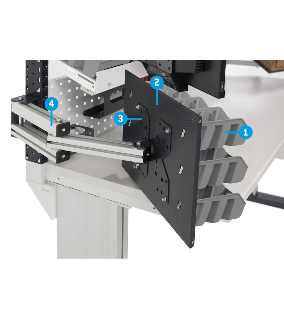Banco smontato regolabile elettricamente Dynamic – L=1500 – 1497/3139 × 780 × 1983/2383 mm – foto 4