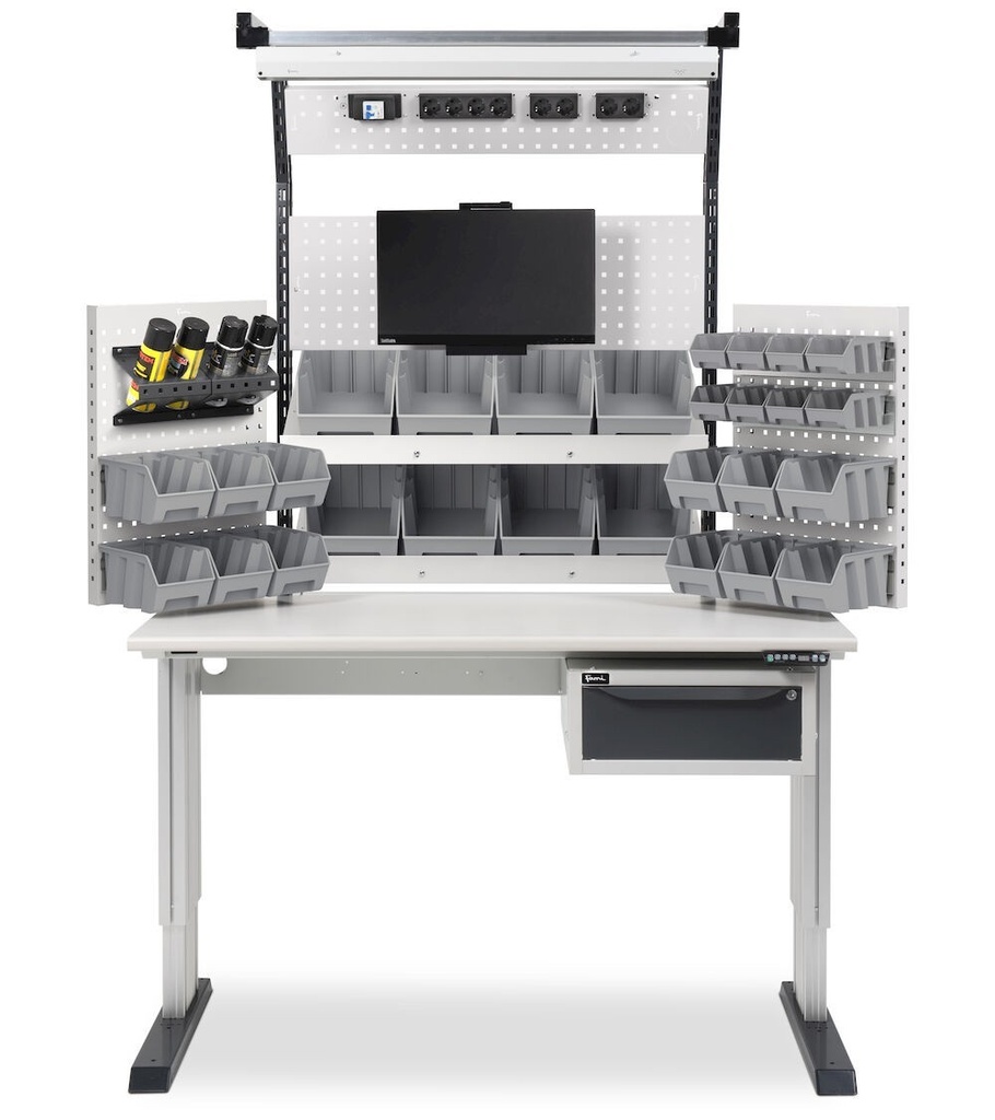 Banco smontato regolabile elettricamente Dynamic – L=1500 – 1497/1706 × 780 × 1983/2383 mm – foto 2