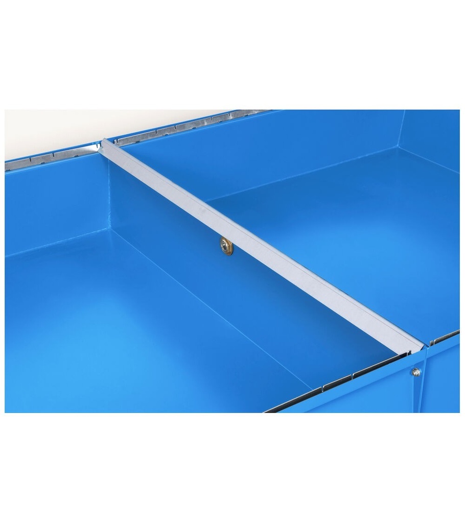 Vasca di raccolta capacità 1100 L con telai – Blu (RAL 5012) – foto 2