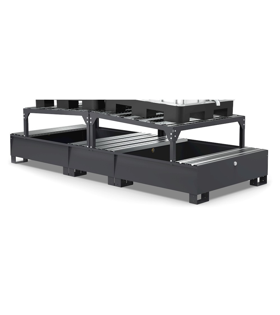 Vasca di raccolta capacità 1100 L con telai – Grigio antracite (RAL 7016) – foto 2