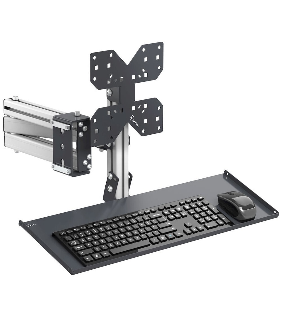 [ERGOWORK019] Braccio per monitor singolo completo di porta tastiera