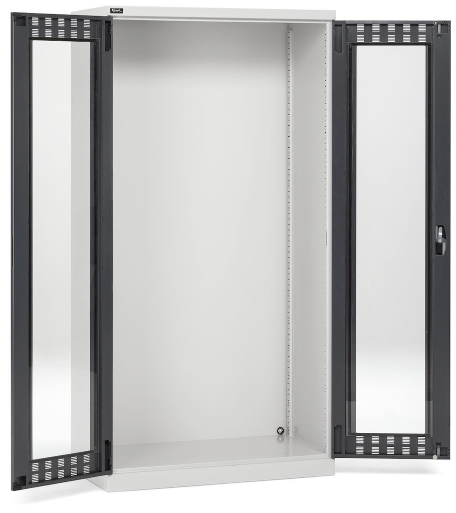 [FAA1440C000PD] Armadio con porte a battente fessurate in policarbonato Perfom – H 2000 mm – Grigio chiaro + Grigio antracite (RAL 7035+7016)