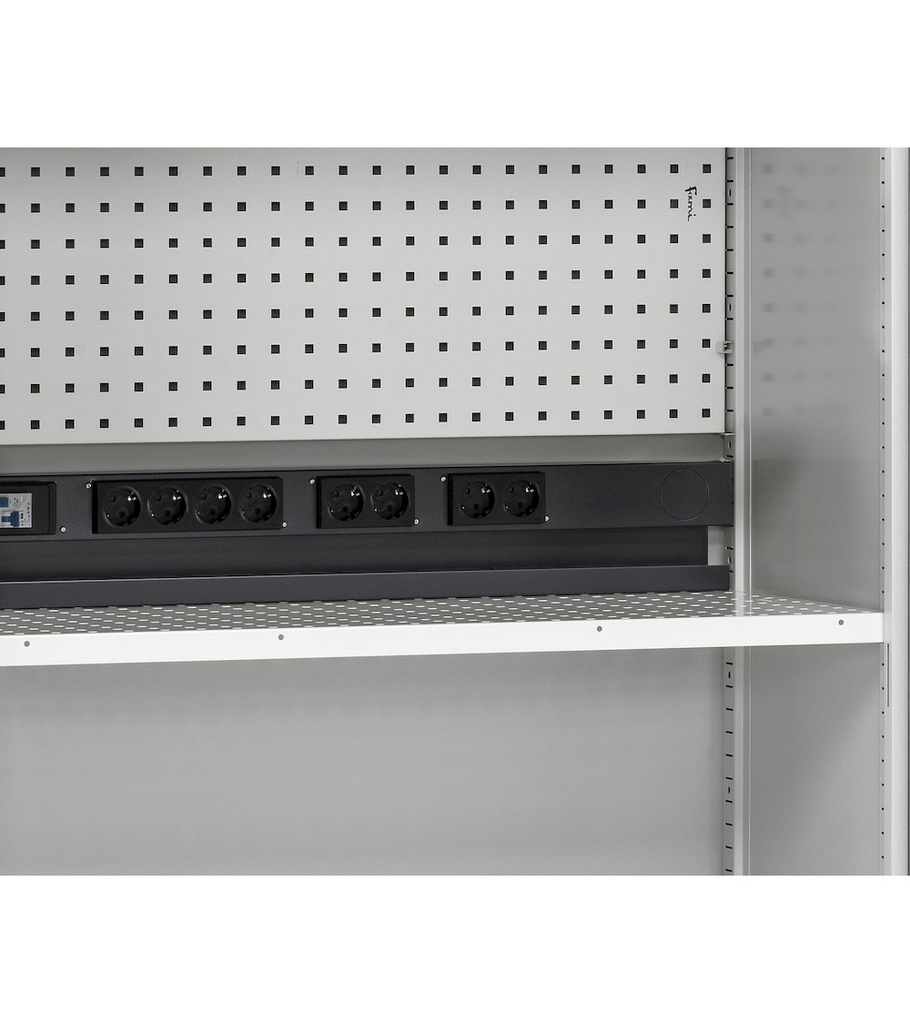 Canaletta elettrica per multiprese per armadio, L1008 x P64 x H140 mm – foto 2