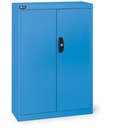 Armadio con porte a battente – 700 × 267 × 1001 mm, Blu (RAL 5012) – foto 2