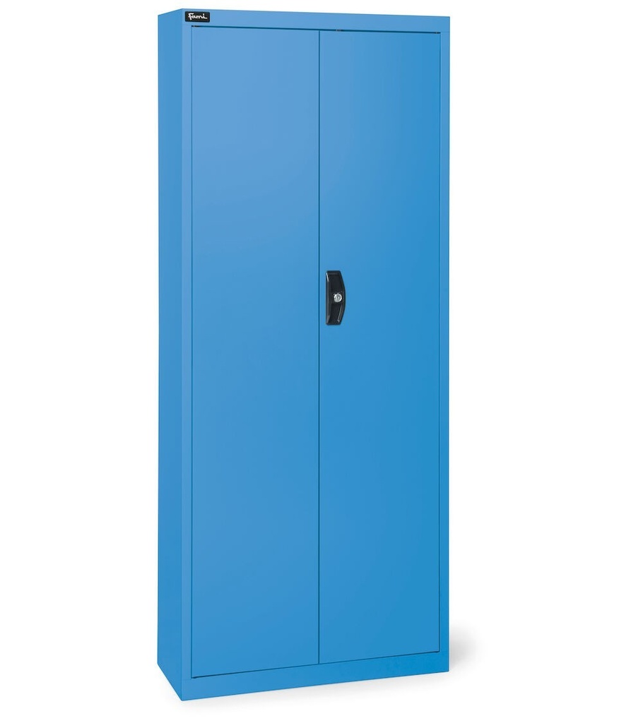 Armadio con porte a battente – 700 × 267 × 1651 mm, Blu (RAL 5012) – foto 2