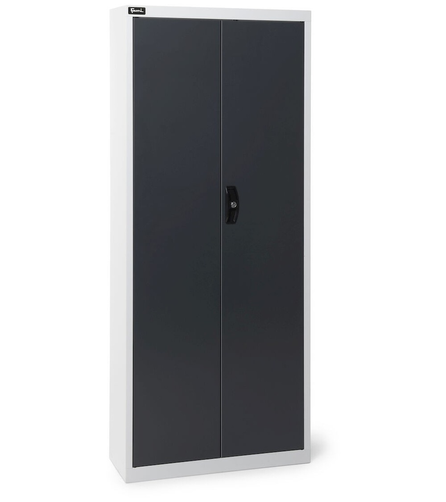 Armadio con porte a battente – 700 × 267 × 1651 mm, Grigio chiaro + Grigio antracite (RAL 7035+7016) – foto 2