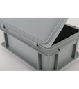 Coperchio a cerniera in polipropilene per cassetta Euro Box – H 22 mm – 300 × 200 × 22 mm – foto 4