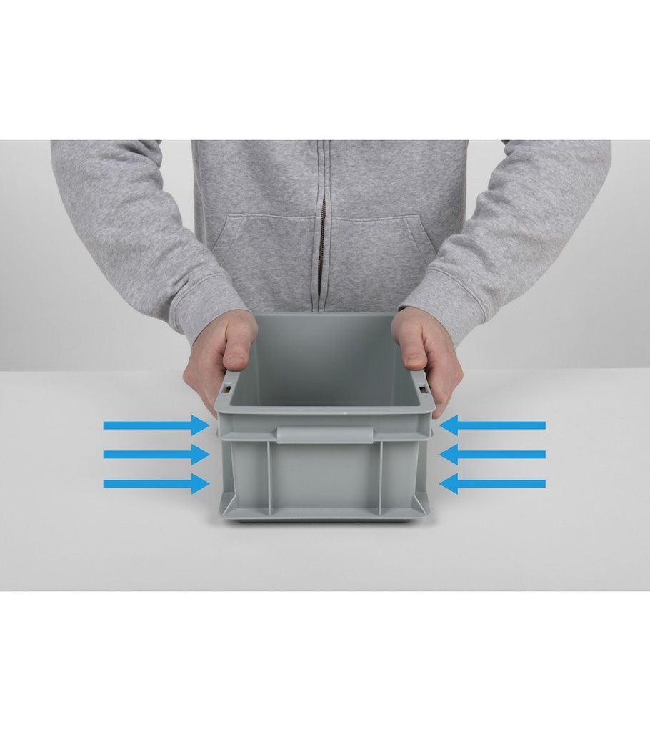 Contenitore Euro Box, mis. 4322, L400 x P300 x H220 mm, maniglie aperte – foto 5