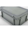 Coperchio a cerniera in polipropilene per cassetta Euro Box – H 22 mm – 400 × 300 × 22 mm – foto 4
