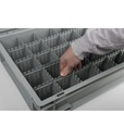 Divisorio a pettine in polipropilene per cassetta Euro Box 600x400 – H 100 mm – 352 × 4 × 100 mm – foto 4
