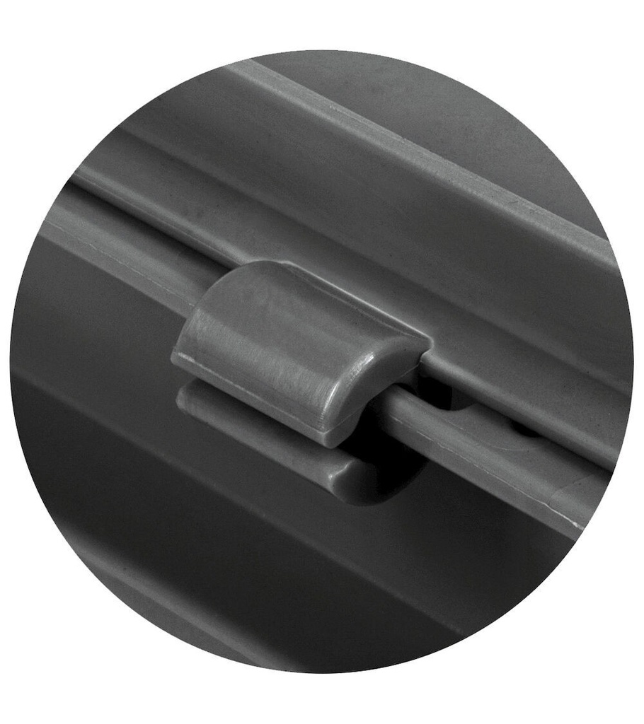 Coperchio a cerniera in polipropilene conduttivo per cassetta Euro Box – H 22 mm – 400 × 300 × 22 mm – foto 2
