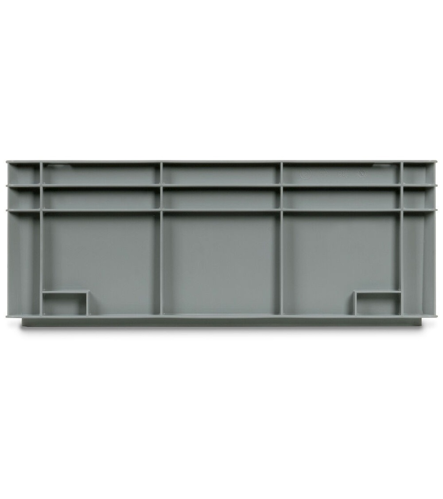 Contenitore Euro Box, mis. 6424, L600 x P400 x H236 mm, maniglie aperte – foto 3