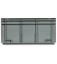 Contenitore Euro Box, mis. 6428, L600 x P400 x H280 mm, maniglie chiuse – foto 3