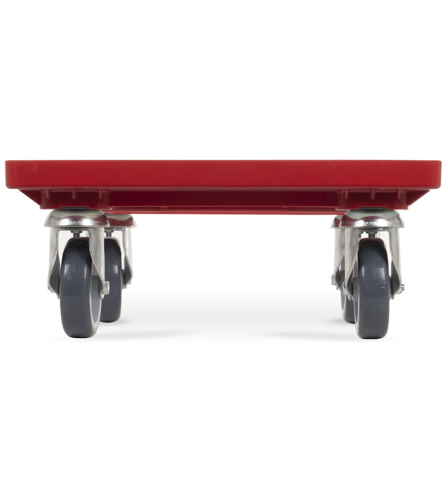 Carrello con ruote per cassetta Euro Box 600x400 – H 170 mm – Rosso – foto 2