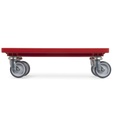 Carrello con ruote per cassetta Euro Box 600x400 – H 170 mm – Rosso – foto 3