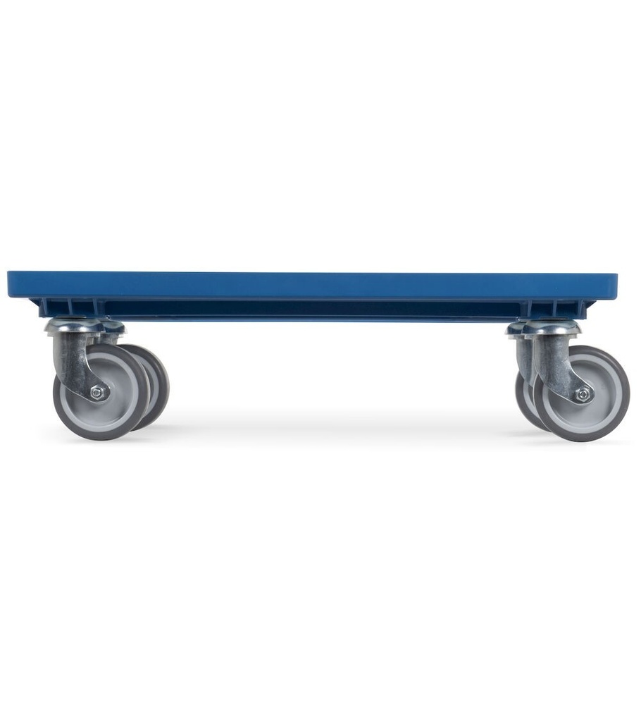 Carrello con ruote per cassetta Euro Box 600x400 – H 170 mm – Blu – foto 3