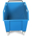 Benna portarottami ribaltabile capacità 500 L – Blu (RAL 5012) – foto 5
