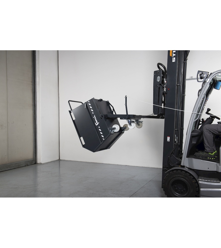 Benna portarottami ribaltabile capacità 500 L – Blu (RAL 5012) – foto 11