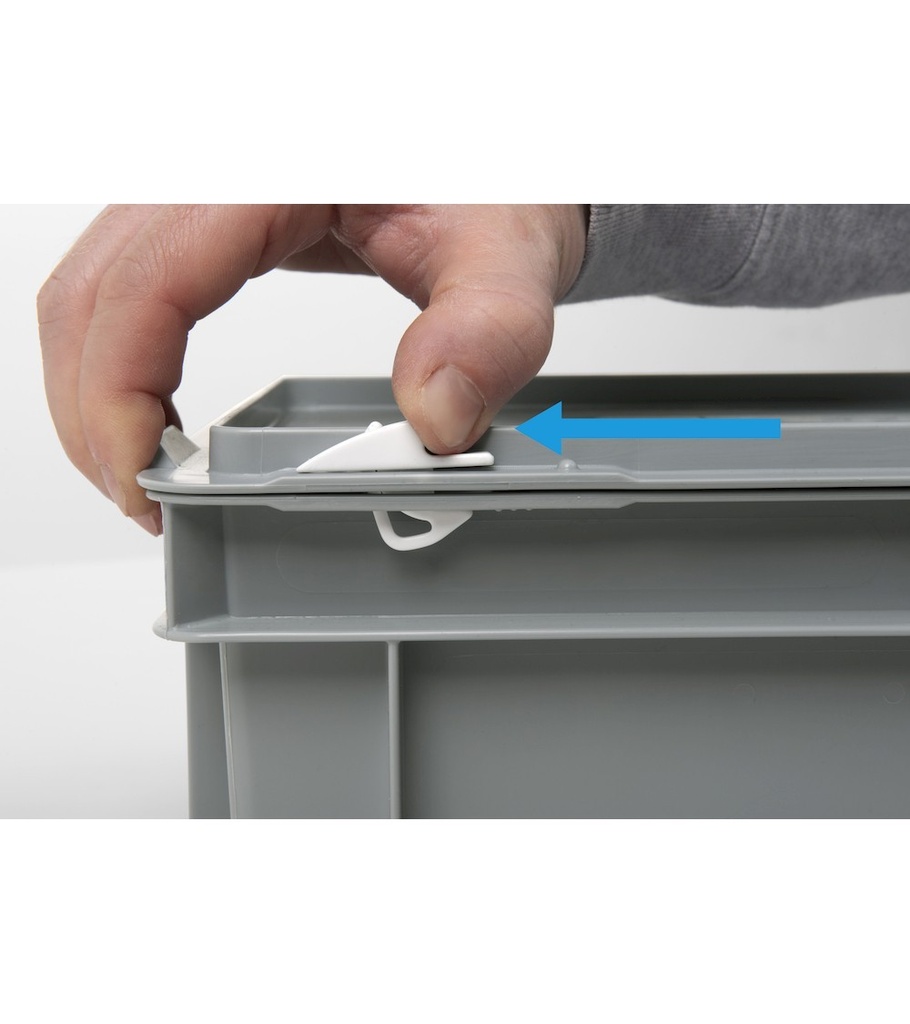 Gancio a scatto per coperchio Euro Box, L32 x P8 x H26 mm – foto 5